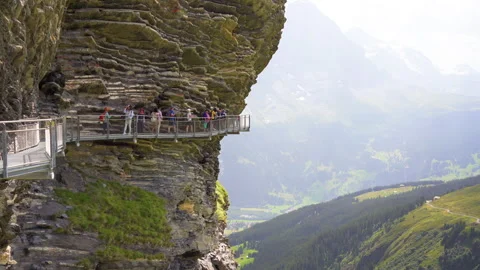 Grindelwald First Cliff Walk Stock Footage 249850739