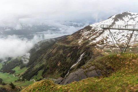 Grindelwald first cliff walk Stock Photos