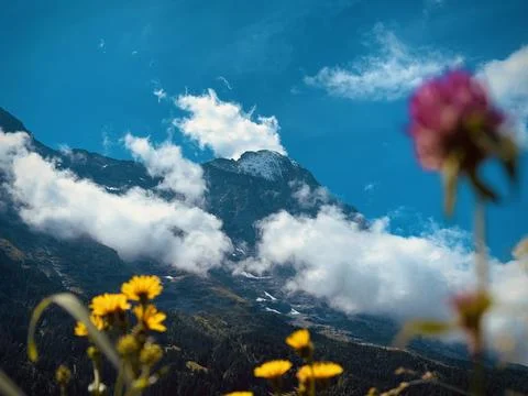 Grindelwald in Switzerland with Mount Eiger 스톡 사진