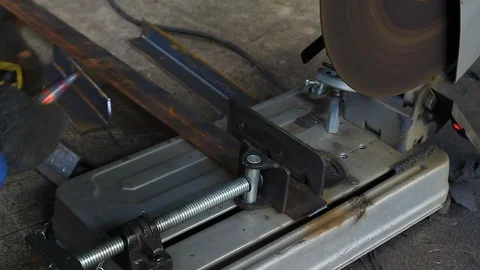 Grinder cutting Metal  Stock Footage 119198563