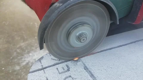 Grinder cutting the stone Stock Footage 172249241