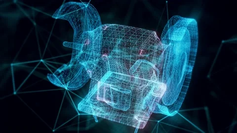 Grinder hologram Close up Video stock 155030698