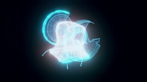 Grinder hologram Rotating Stock Footage 155030650