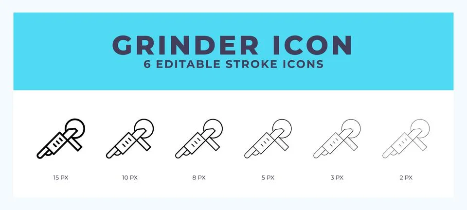 Grinder icon vector illustration. With editable stroke for web. App and more. Stock Illustration