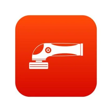 Grinder machine icon digital red Stock Illustration