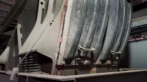 Grinder or a machine for screening of bulk materials in a work. Stock Footage 150503987