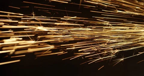 Grinder sparks fly horizontal Stock-Footage 120451110