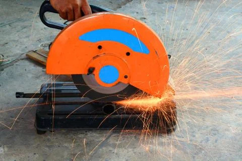 Grinder sparks Stock Photos