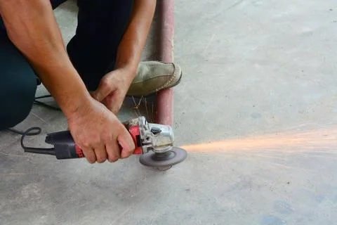 Grinder sparks Stock Photos