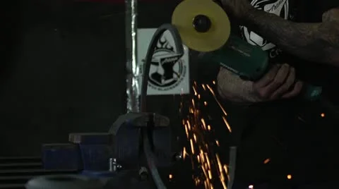 Grinder in Workshop Stock Footage 12660185