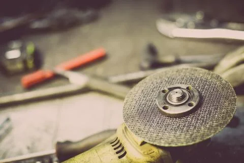 Grinder in workshop Stock Photos