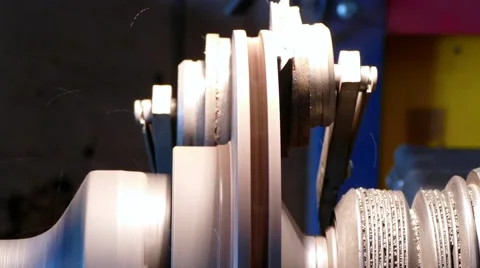 Grinding brakes close up Stock Footage 66244387