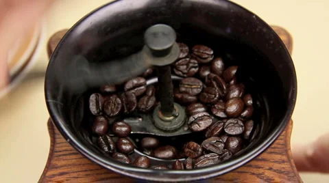 Grinding Coffee Beans 스톡 동영상 1069239