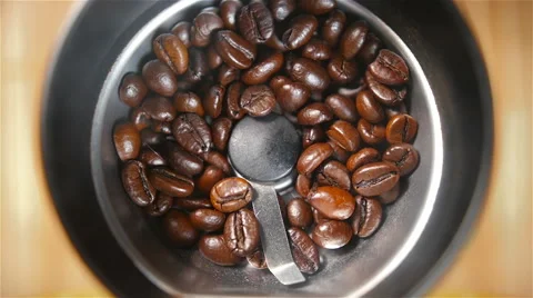 Grinding Coffee Beans Stock Footage