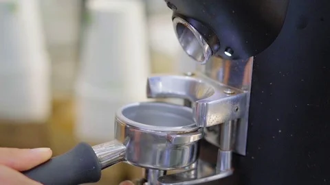 Grinding Coffee Beans Stock Footage 96177534