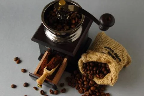 Grinding coffee Stock Photos
