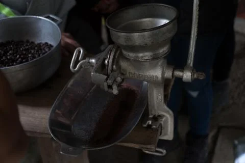 Grinding Coffee Stock Photos