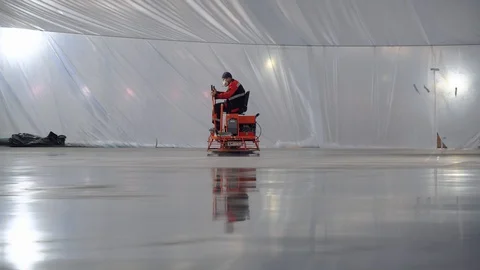 Grinding concrete pavement Stock Footage 130064582