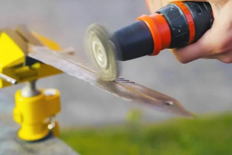 Grinding disc for angle grinder, tool Stockfoto's