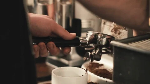 Grinding Espresso Beans Stock Footage 97201464