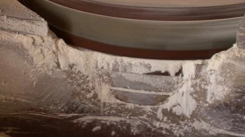 Grinding flour the old fashioned way Stock Footage 35957500