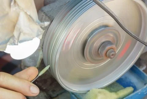 Grinding gemstone Stock Photos