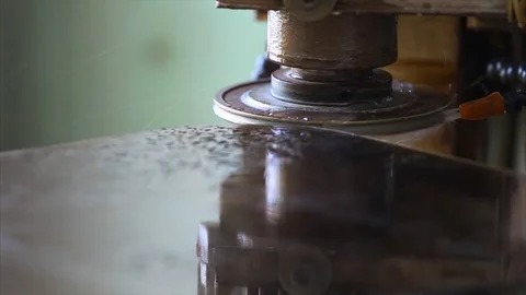 Grinding glass edges Stock Footage 70072759