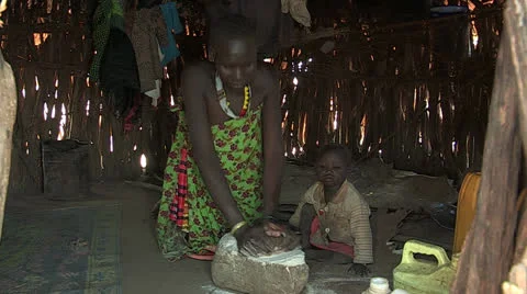 Grinding Grain Stock Footage 23082744