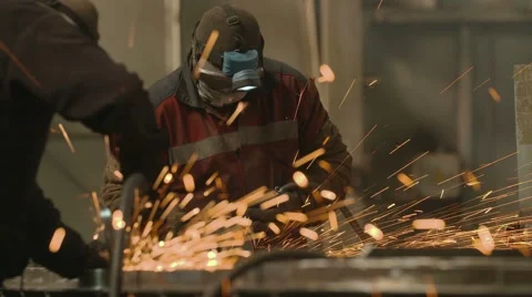 Grinding Heavy Industry Factory Worker Vidéo 65251343