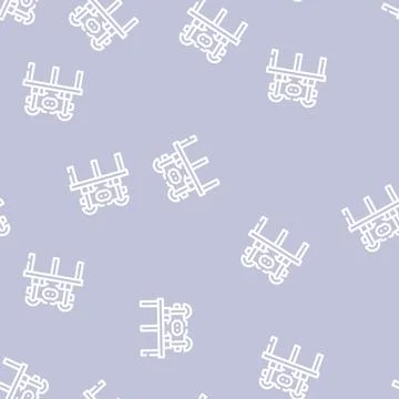 Grinding industry machine line vector seamless pattern Illustrazione stock