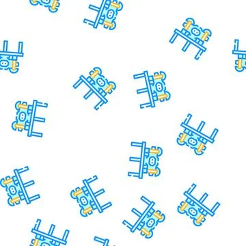 Grinding industry machine vector seamless pattern Stock Illustration