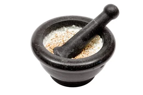 Grinding Isolated on a White Background Foto stock