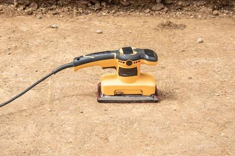 Grinding machine electric profession tool equipment construction site side vi Foto stock