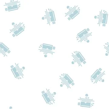 Grinding machine glyph seamless pattern Illustrazione stock