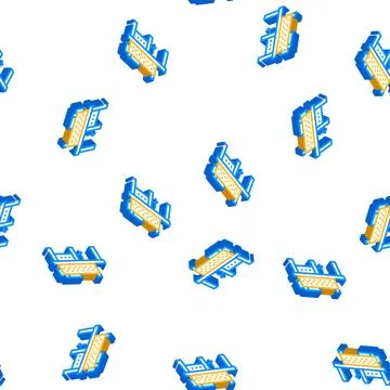 Grinding machine isometric icon seamless pattern color Illustrazione stock