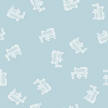 Grinding machine line vector seamless pattern flat Stockillustratie