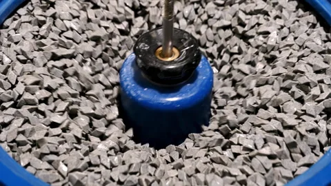 Grinding machine processes metal with vibration at plant Stock Footage 259604145