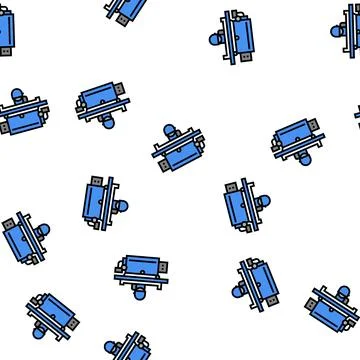 Grinding machine vector seamless pattern Illustrazione stock