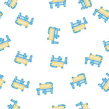 Grinding machine vector seamless pattern flat Illustrazione stock