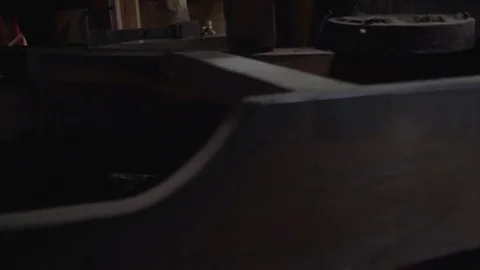 Grinding Mechanism Crushing Flaxseed To Process Flaxseed Oil Inside Windmill Stock Footage 71295880