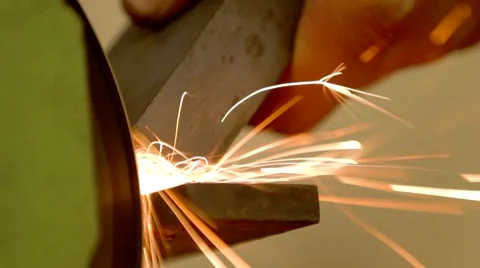 Grinding metal Closeup Stock Footage 49100608