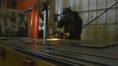 Grinding Metal Stock Footage 119282065