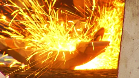 Grinding Metal Pack Stock Footage 89574870