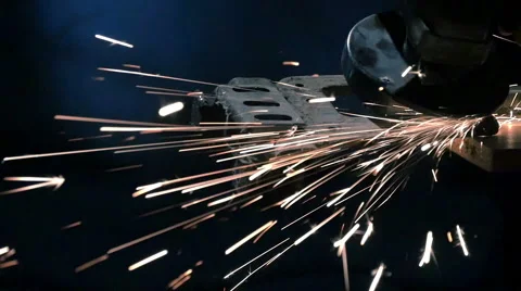Grinding of metal, slow motion Stock Footage 49508490