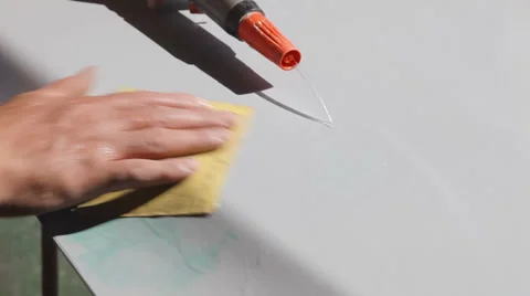 Grinding of metal surface Stock Footage 50908789