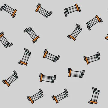 Grinding mill cement production vector seamless pattern Illustrazione stock