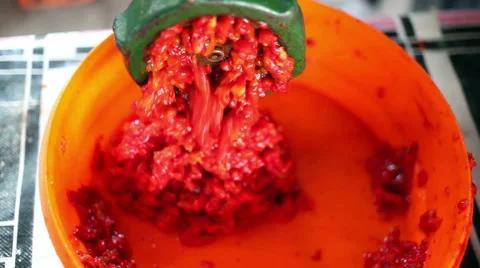 Grinding paprika,pepper Vidéo 43724526