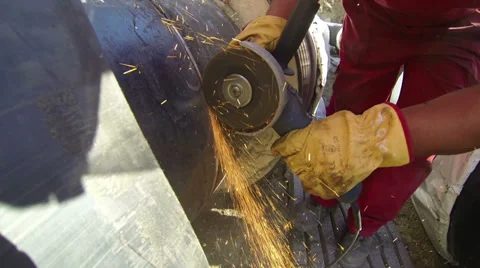 Grinding Pipeline Stock Footage 30356287