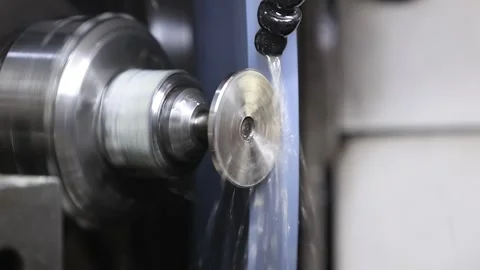 Grinding process of engine part preciously at factory. 스톡 동영상 303455469