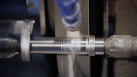 Grinding shaft in grinding machine Stock Footage 74774150